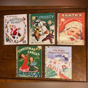 Christmas kids books | set of 5 vintage Golden books